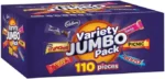 Cadbury Variety Jumbo Pack 110 Pieces 1.68kg